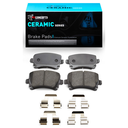 R1 00-18 Audi A4 (Mexico) Rear Ceramic Brake Pads & Hardware Kit