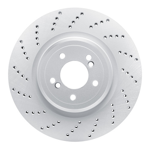 R1 2006-2010 BMW M5 Left Rear GeoSPEC Coated Rotor - Drilled