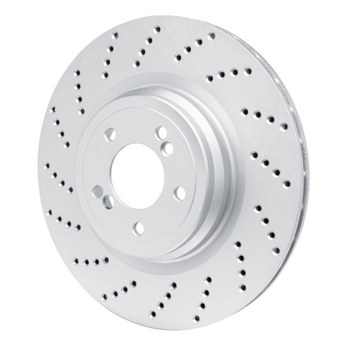 R1 2006-2010 BMW M5 Left Rear GeoSPEC Coated Rotor - Drilled