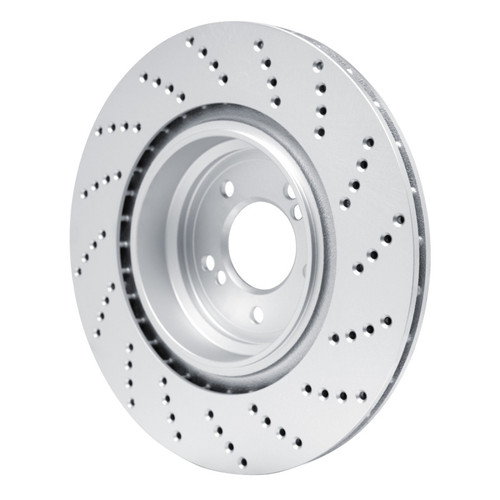 R1 2006-2010 BMW M5 Left Rear GeoSPEC Coated Rotor - Drilled