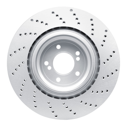 R1 2006-2010 BMW M5 Left Rear GeoSPEC Coated Rotor - Drilled