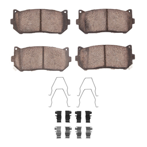 R1 98-03 Kia Sephia Rear Ceramic Pads & Hardware Kit