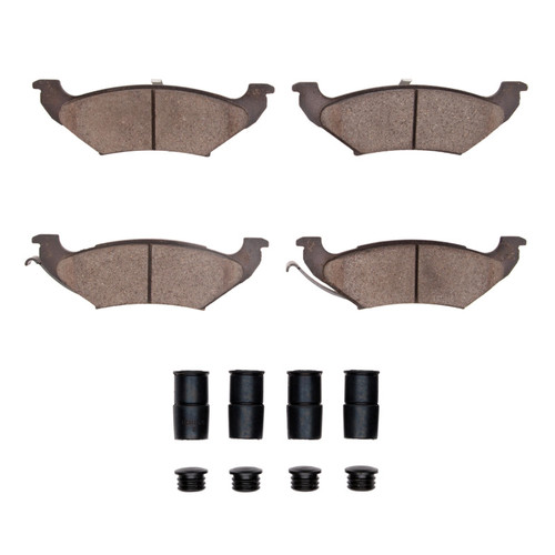 R1 97-00 Chrysler Town & Country Rear Ceramic Pads & Hardware Kit