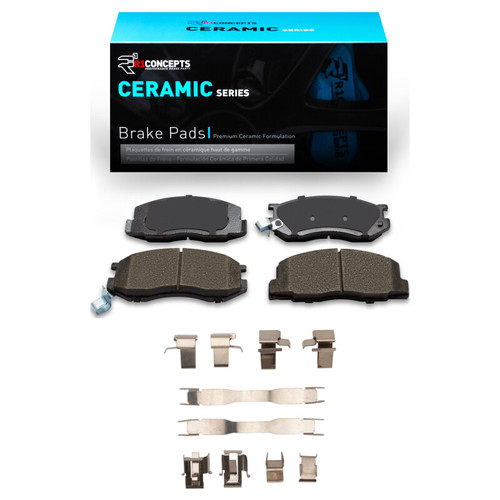 R1 1984-1989 Toyota Van Front R1 Ceramic Pads & Hardware Kit