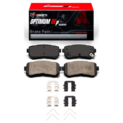 R1 2018-2025 Hyundai Kona Rear R1 Optimum OE Pads & Hardware Kit
