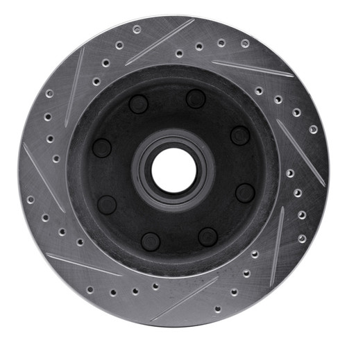 R1 1986-1994 Ford E-250 Econoline Club Wagon Front Right Drilled & Slotted Silver Brake Rotor