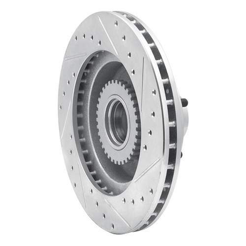 R1 1991-1996 Buick Roadmaster Front Left Drilled & Slotted Silver Brake Rotor