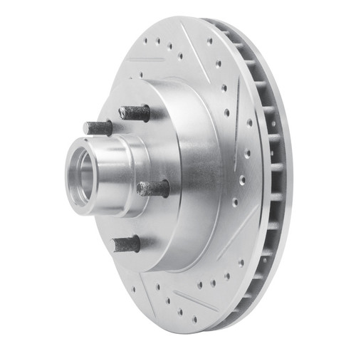 R1 1969-1996 Buick Estate Wagon Front Right Drilled & Slotted Silver Brake Rotor