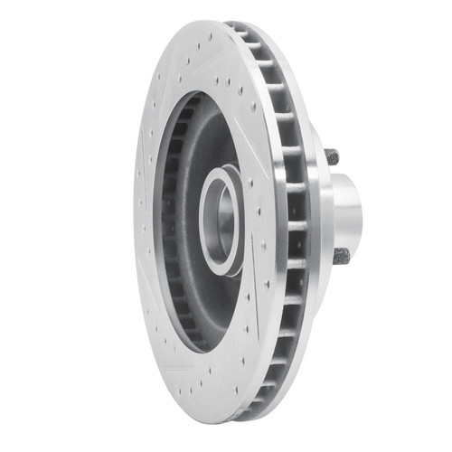 R1 1969-1996 Buick Estate Wagon Front Right Drilled & Slotted Silver Brake Rotor