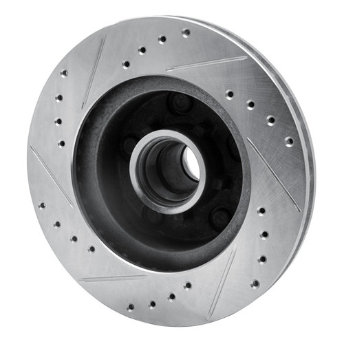 R1 1978-1990 Buick Electra Front Right Drilled & Slotted Silver Brake Rotor