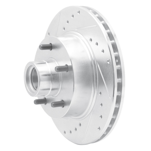 R1 1970-1981 Buick Estate Wagon Front Left Drilled & Slotted Silver Brake Rotor