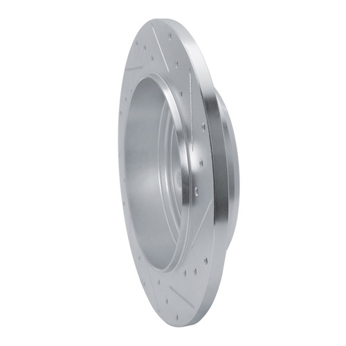 R1 2011-2022 Dodge Durango Rear Left Drilled & Slotted Silver Brake Rotor