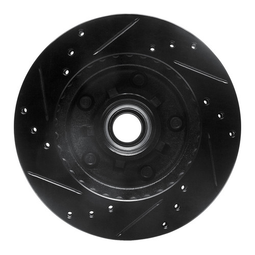 R1 1982-1995 Buick Regal Front Right Drilled & Slotted Black Brake Rotor