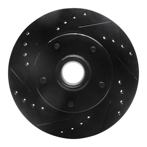 R1 1978-1990 Buick Estate Wagon Front Left Drilled & Slotted Black Brake Rotor