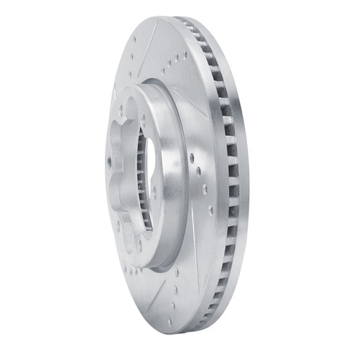 R1 2006-2019 Toyota HiAce (Mexico) Front Left Drilled & Slotted Silver Brake Rotor