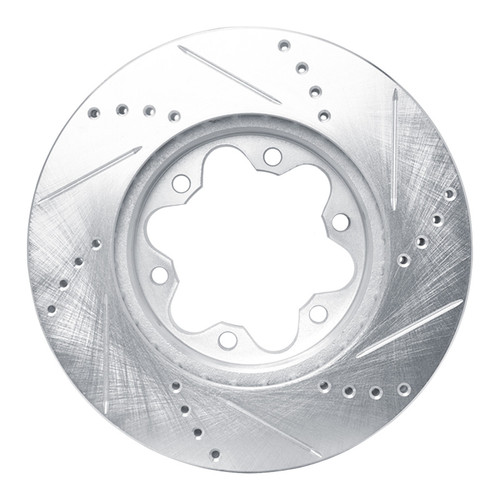 R1 2006-2019 Toyota HiAce (Mexico) Front Left Drilled & Slotted Silver Brake Rotor