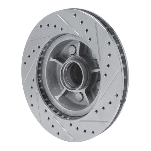 R1 1968-1973 Ford Fairlane Front Left Drilled & Slotted Silver Brake Rotor