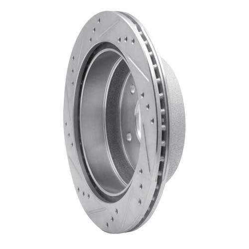 R1 1998-2005 Chevrolet Blazer Rear Right Drilled & Slotted Silver Brake Rotor