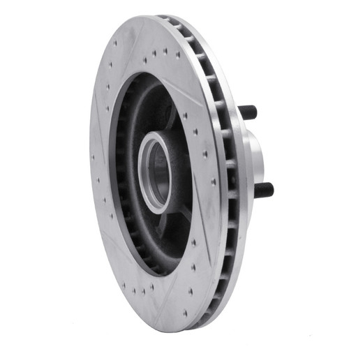 R1 1988-1991 Chevrolet C1500 Front Right Drilled & Slotted Silver Brake Rotor