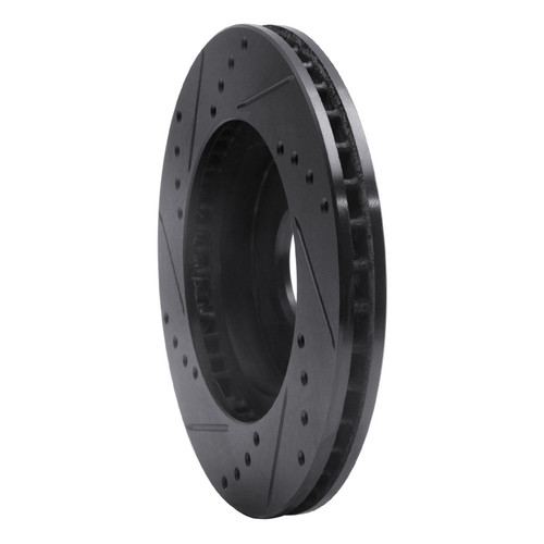 R1 1995-2004 Ford CONTOUR Front Right Drilled & Slotted Black Brake Rotor