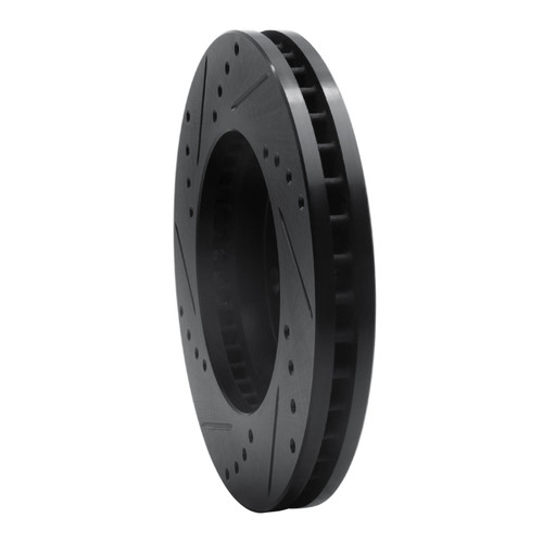 R1 1990-1997 Buick LeSabre Front Right Drilled & Slotted Black Brake Rotor