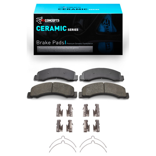 R1 1999-2005 Ford Excursion Front R1 Ceramic Pads & Hardware Kit