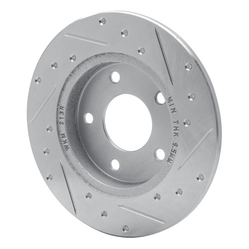 R1 88-92 Dodge Monaco Rear Left Drilled & Slotted Silver Brake Rotor