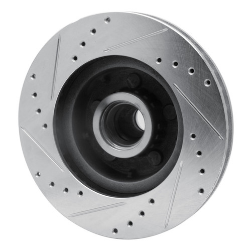 R1 71-81 Chrysler Town & Country Front Right Drilled & Slotted Silver Brake Rotor