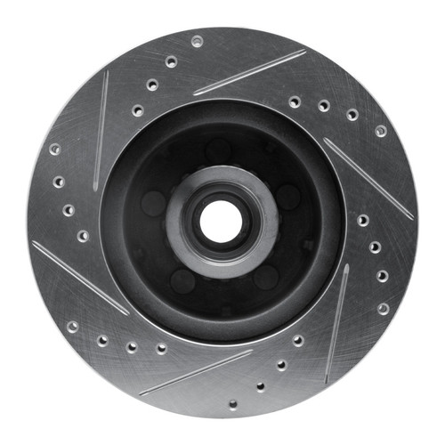 R1 71-81 Chrysler Town & Country Front Right Drilled & Slotted Silver Brake Rotor