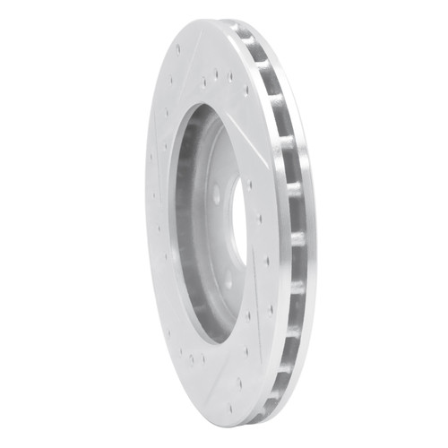 R1 95-00 Chrysler CIRRUS Front Right Drilled & Slotted Silver Brake Rotor