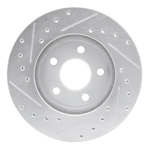 R1 95-00 Chrysler CIRRUS Front Right Drilled & Slotted Silver Brake Rotor