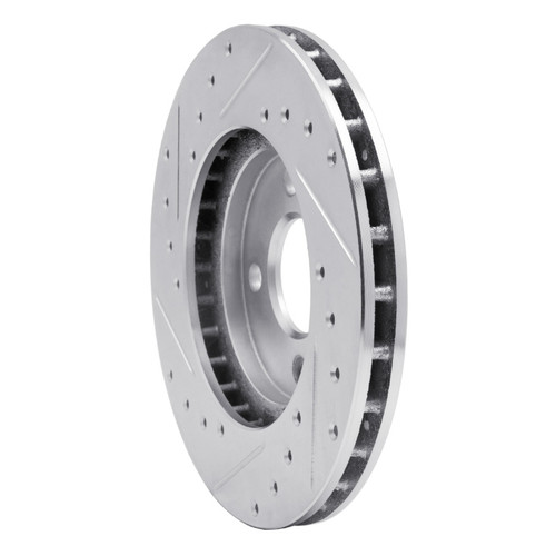 R1 83-88 Chrysler Executive Sedan Front Right Drilled & Slotted Silver Brake Rotor