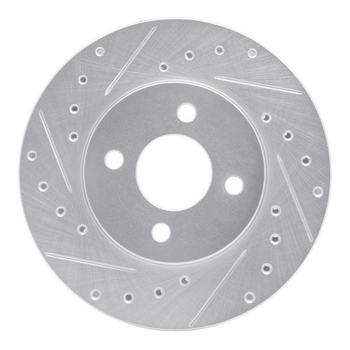 R1 83-88 Chrysler E CLASS Front Left Drilled & Slotted Silver Brake Rotor