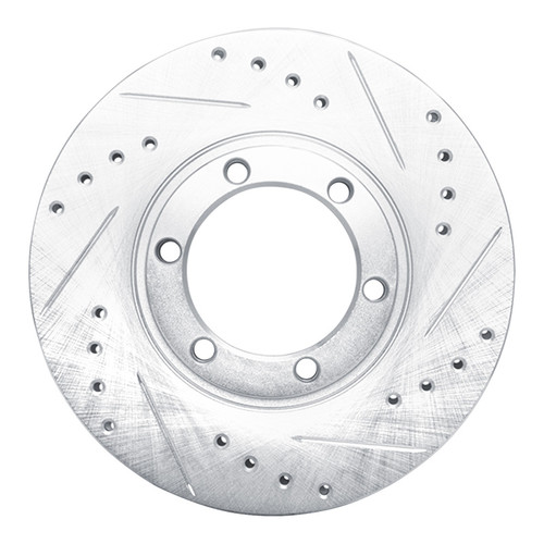 R1 86-06 Chevrolet Luv Pickup (Mexico) Front Right Drilled & Slotted Silver Brake Rotor