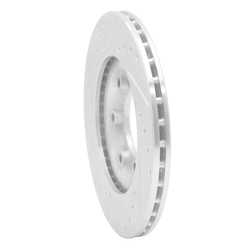 R1 84-87 Isuzu Pickup Front Right Drilled & Slotted Silver Brake Rotor