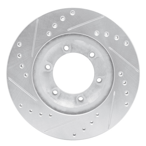 R1 84-87 Isuzu Pickup Front Right Drilled & Slotted Silver Brake Rotor