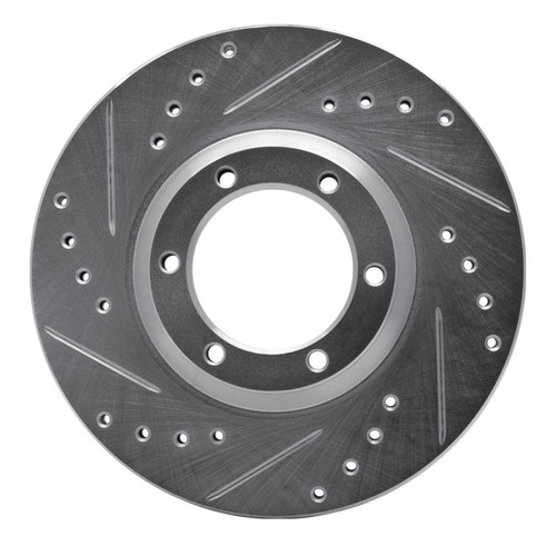 R1 84-87 Isuzu TROOPER Front Left Drilled & Slotted Silver Brake Rotor