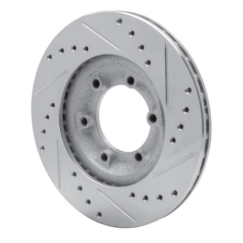 R1 84-87 Isuzu TROOPER Front Left Drilled & Slotted Silver Brake Rotor