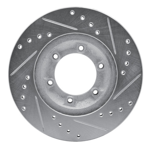 R1 84-87 Isuzu TROOPER Front Left Drilled & Slotted Silver Brake Rotor