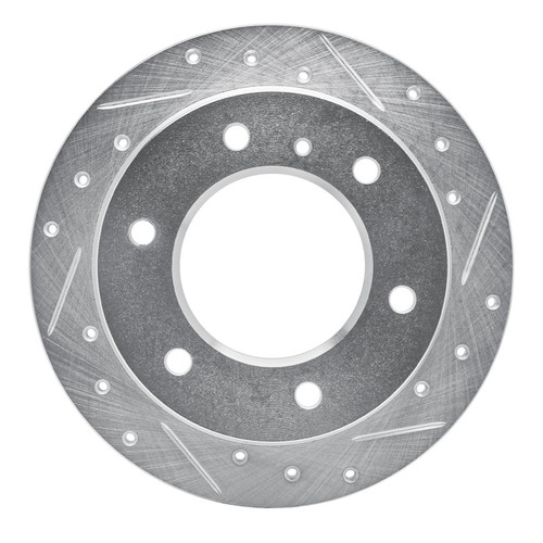 R1 88-95 Isuzu Pickup Rear Right Drilled & Slotted Silver Brake Rotor