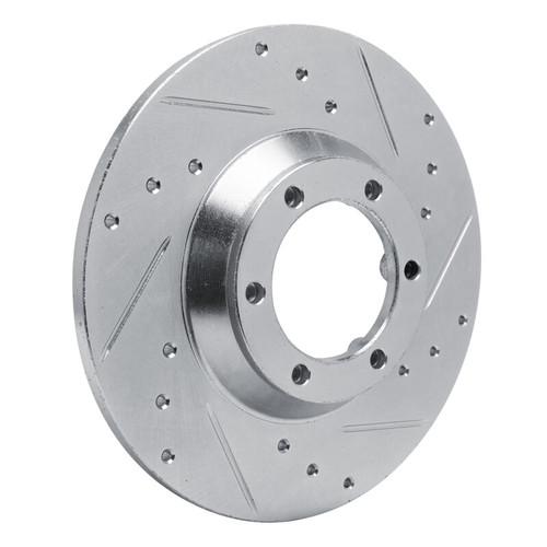 R1 78-83 Chevrolet Luv Front Right Drilled & Slotted Silver Brake Rotor