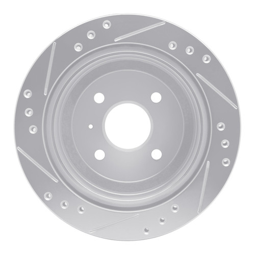 R1 83-89 Isuzu Impulse Rear Right Drilled & Slotted Silver Brake Rotor