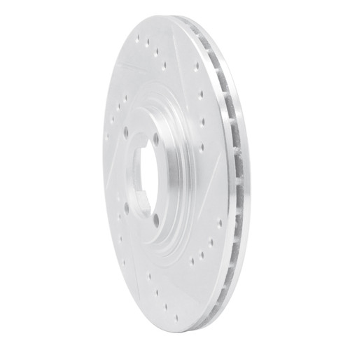 R1 83-89 Isuzu Impulse Front Right Drilled & Slotted Silver Brake Rotor