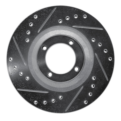 R1 83-89 Isuzu Impulse Front Left Drilled & Slotted Silver Brake Rotor