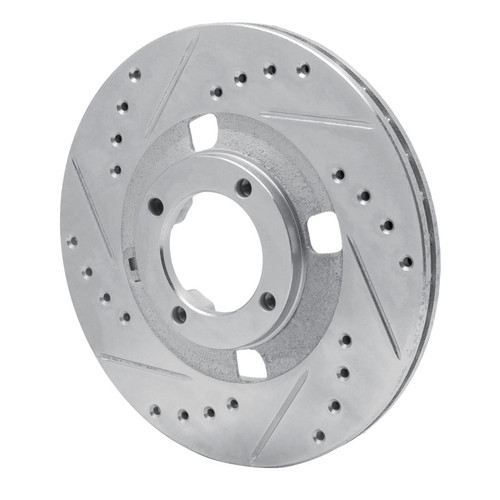 R1 83-89 Isuzu Impulse Front Left Drilled & Slotted Silver Brake Rotor