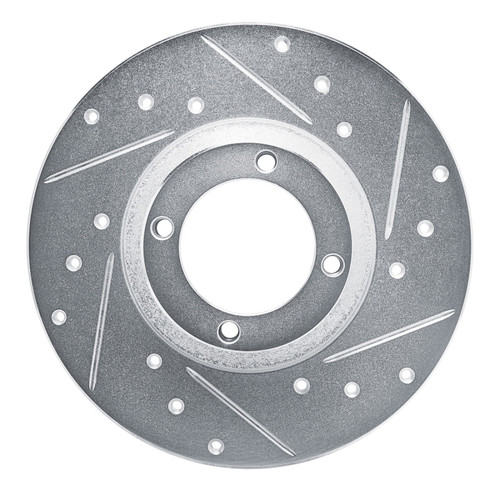 R1 76-84 Buick OPEL Front Right Drilled & Slotted Silver Brake Rotor