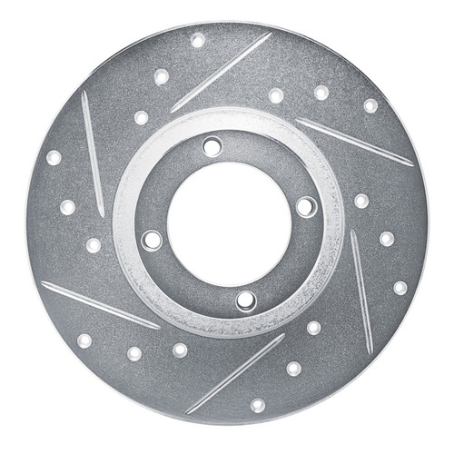 R1 76-84 Buick OPEL Front Left Drilled & Slotted Silver Brake Rotor