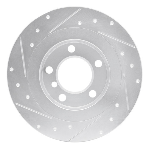 R1 15-26 BMW 228I xDrive Gran Coupe Front Right Drilled & Slotted Silver Brake Rotor