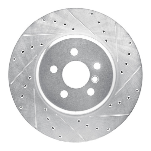 R1 17-25 BMW 430I xDrive Front Right Drilled & Slotted Silver Brake Rotor
