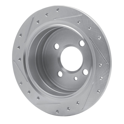 R1 88-90 BMW 325IX Rear Right Drilled & Slotted Silver Brake Rotor